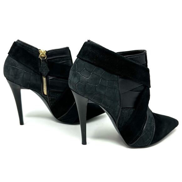 Narcisco Rodriguez Suede Animal Print Ankle Boots Booties - Picture 4 of 14